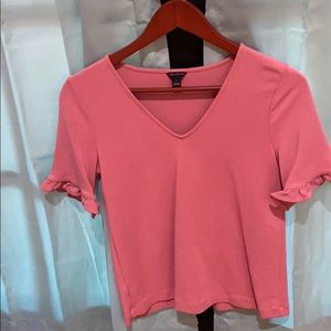 FLATTERING Ann Taylor pink top